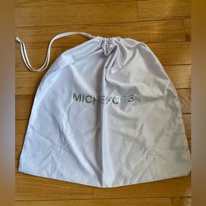 Michael Kors White Drawer String Satin Bag Protector Pouch